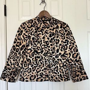 ANTHRACITE BY MUSE Leopard Print Jacket Coat Size 2P